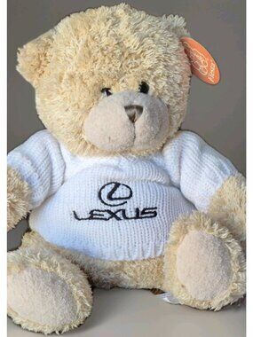 Lexus Teddy Bear With White Sweater Promotional item Plush Stuffed Animal~ RARE!